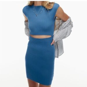 Aritzia Wilfred Free Cut-Out Knit Mini Dress